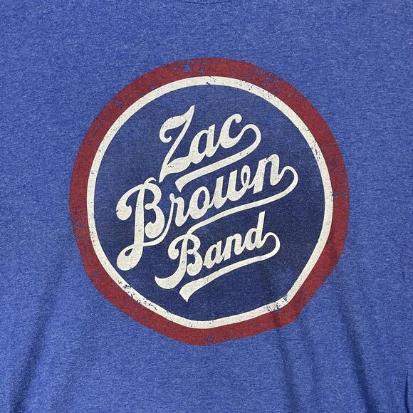 Zac Brown Band Other - Zac Brown Band Shirt Mens 2XL Blue Great American Road Trip 2014 Tour Music Tee